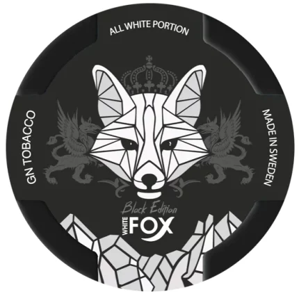White Fox Black Slim Pouch