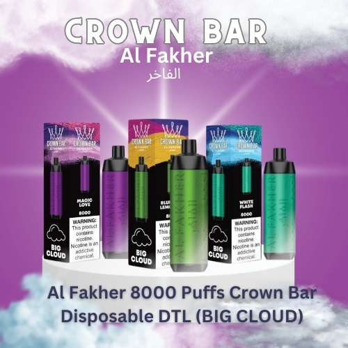 Crown Bar Disposable DTL by Al Fakher 8000 Puffs